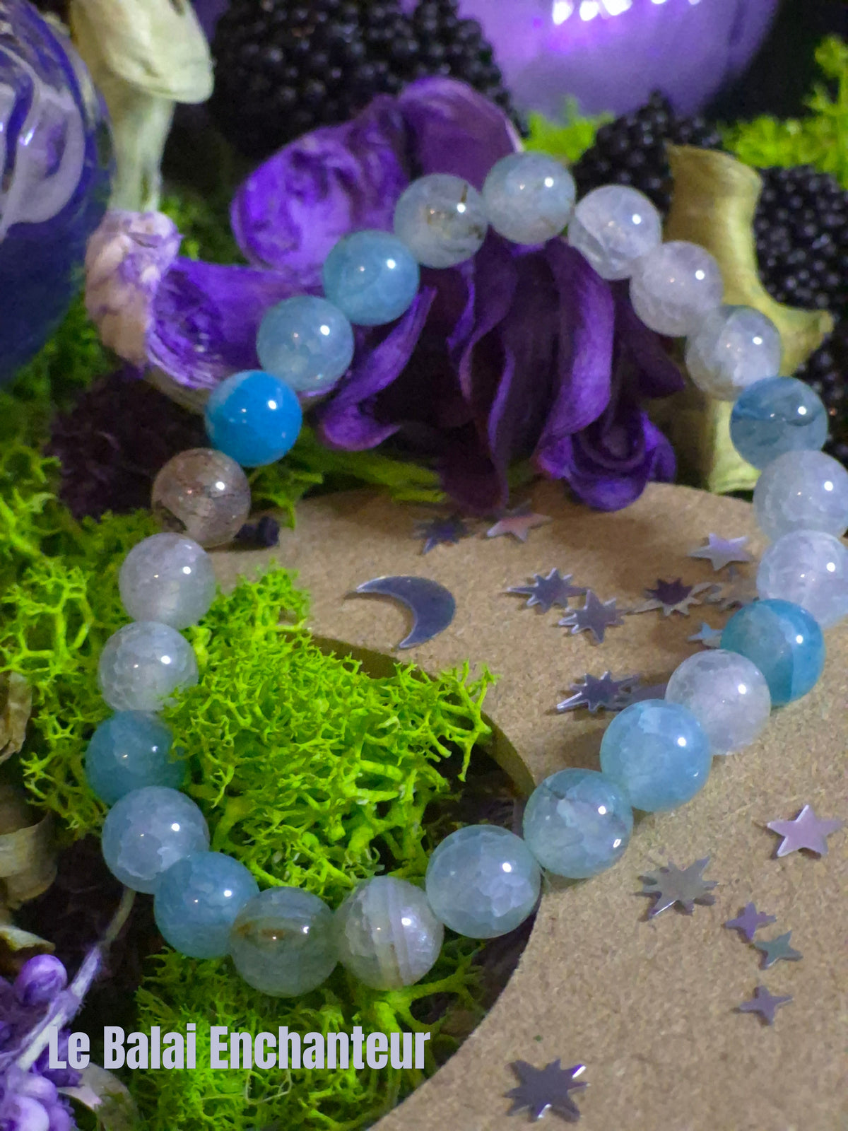 Bracelet élastique – Calcite bleue - taille 08 mm