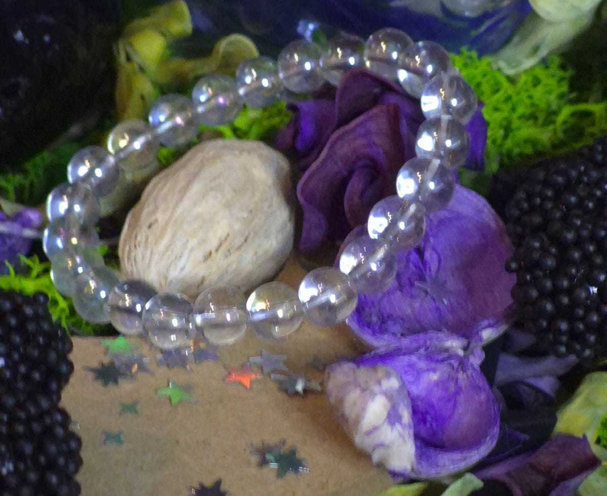 Bracelet élastique – Quartz Aura - taille 06 mm