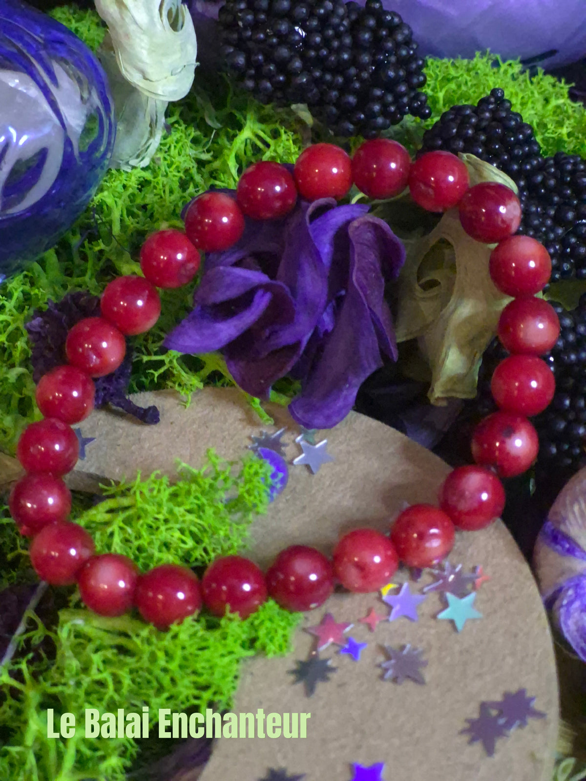 Bracelet élastique - Corail - taille 08 mm