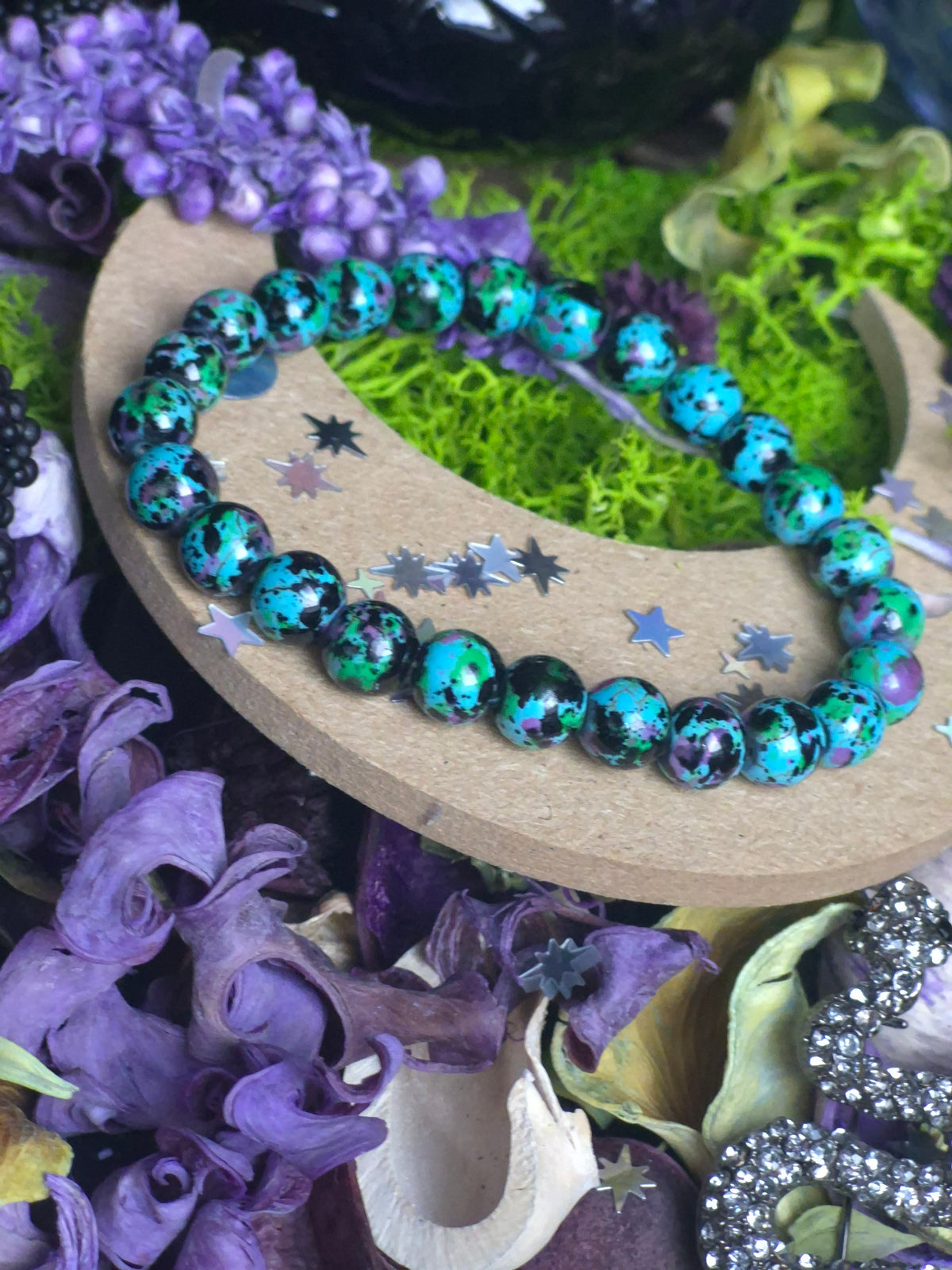 Duo Bracelet Magiques - taille 08 mm - vert et rose