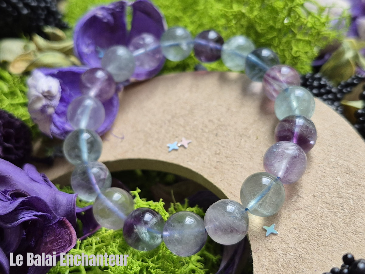 Bracelet élastique – Fluorite - taille 10 mm