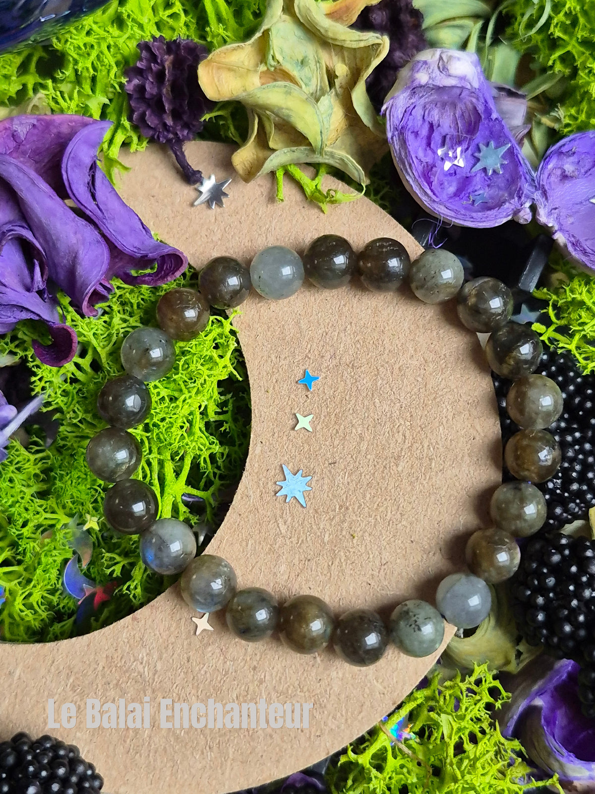 Bracelet élastique – Labradorite - taille  08 mm
