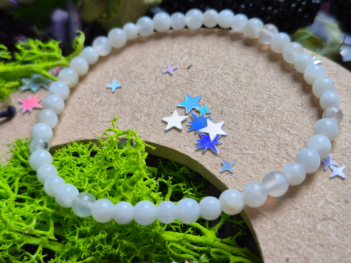 Bracelet élastique – Nacre de lait 🤍 - taille  03 mm