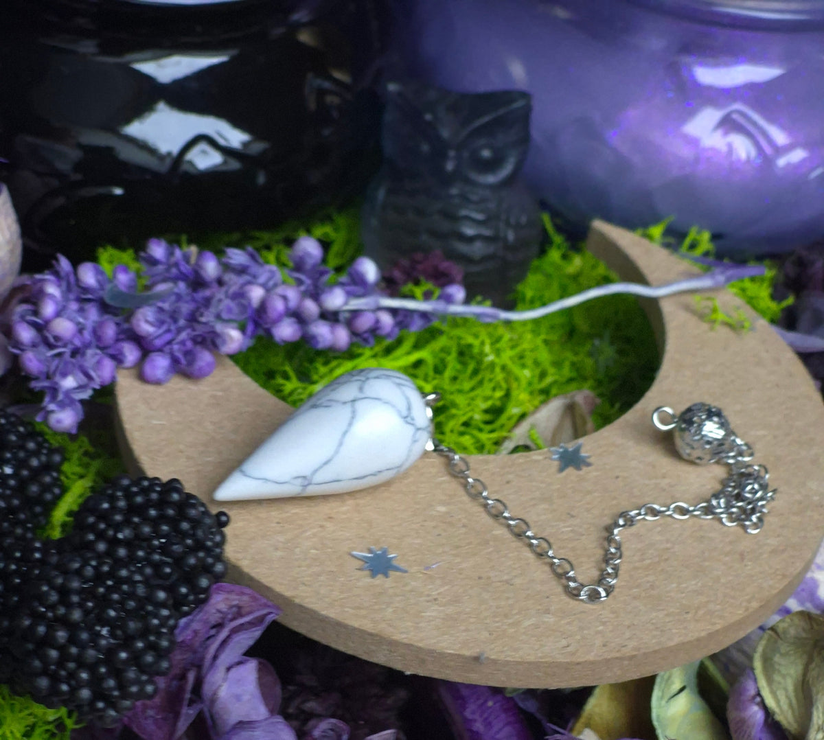 Pendule Divinatoire (goutte d'eau) Howlite