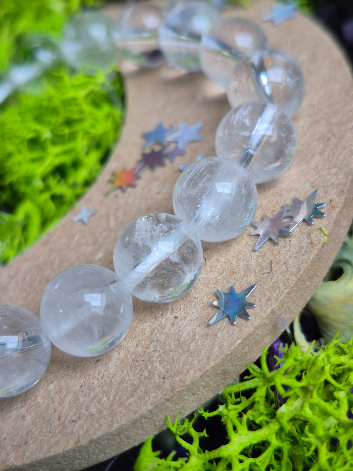 Bracelet élastique – Cristal de Roche - taille  10 mm